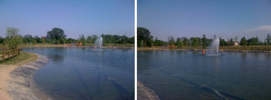 idrosider lago realizzato parco pubblico a novara